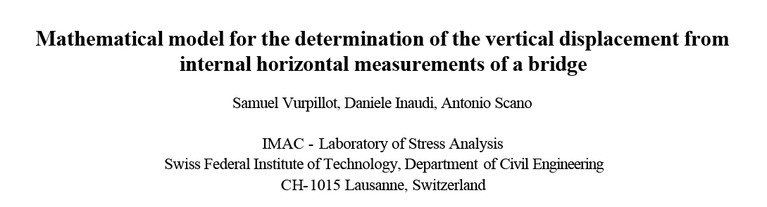 Mathematical model for the determination of the vertical displacement ...